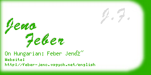 jeno feber business card